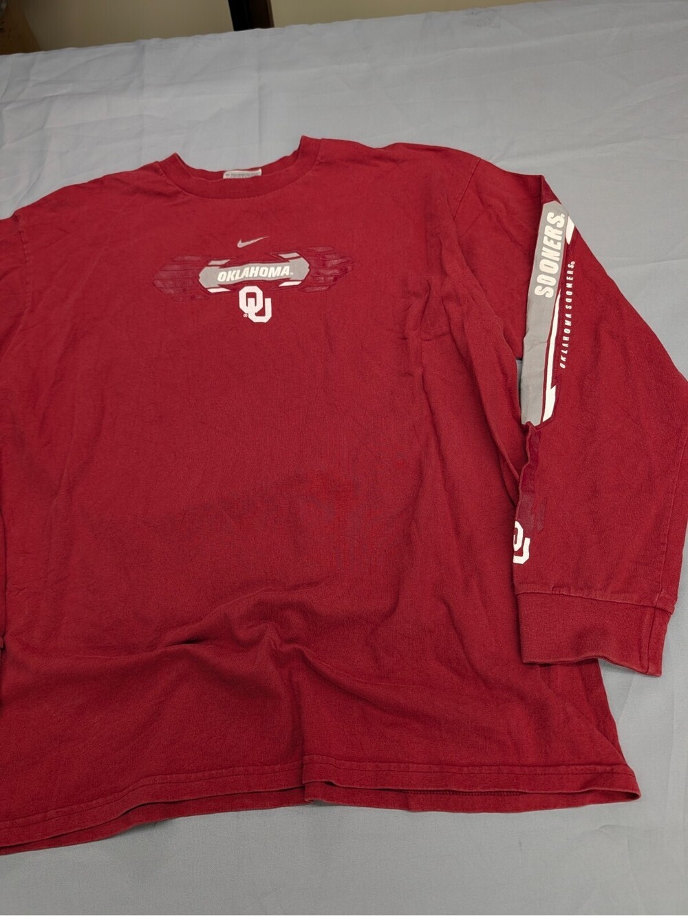 Oklahoma Sooners Nike Team Shirt Mens Large Red Long Sleeve